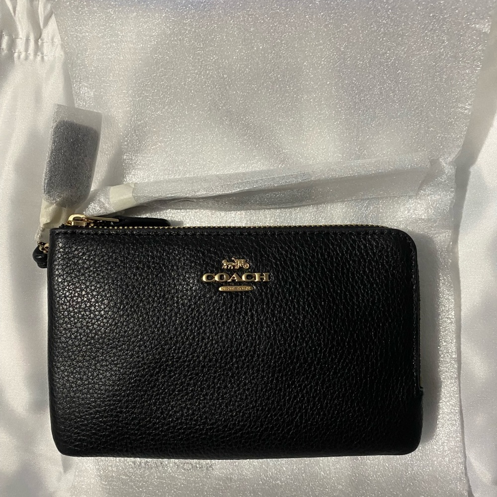 Coach Double Zip Wristlet Wallet NWT